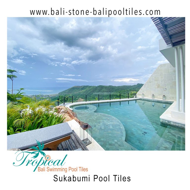 bali green sukabumi pool tile from www.bali-stone-balipooltiles.com