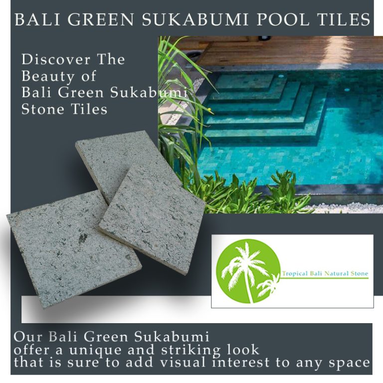 bali green sukabumi pool tile from www.bali-stone-balipooltiles.com